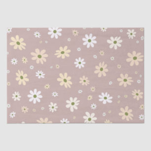 Retro Daisy Bloemenpatroon Boho Decoratief Tissuepapier
