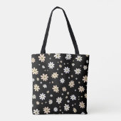 Retro Daisy Bloemenpatroon Boho Decoratief Tote Bag (Achterkant)