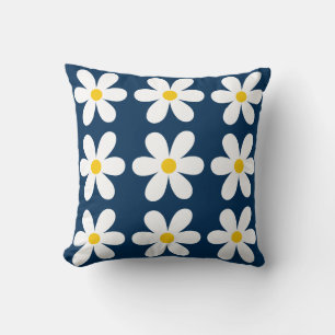 Retro Daisy bloemenpatroon Kussen