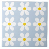 Retro Daisy bloemenpatroon Tegeltje (Voorkant)