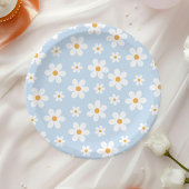Retro Daisy blue Paper-Borden Papieren Bordje