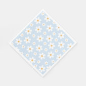 Retro Daisy blue Paper-Borden Servet (Hoek)