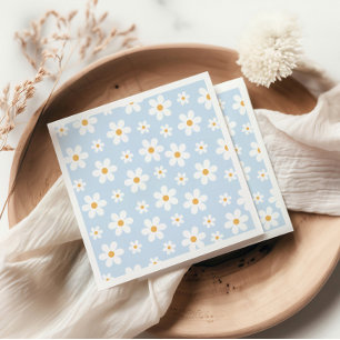 Retro Daisy blue Paper-Borden Servet