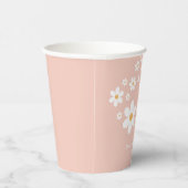 Retro daisy boho 1e verjaardag papieren bekers (Rechts)