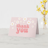 Retro daisy boho florale verjaardag bedankt kaart (Gele Bloem)