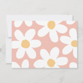 Retro Daisy Boho Groovy Girl Foto van Birthday Par Kaart (Achterkant)
