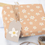 Retro Daisy Boho Roze Inpakpapier<br><div class="desc">Retro Daisy Floral Boho Pink Wrapping Paper</div>