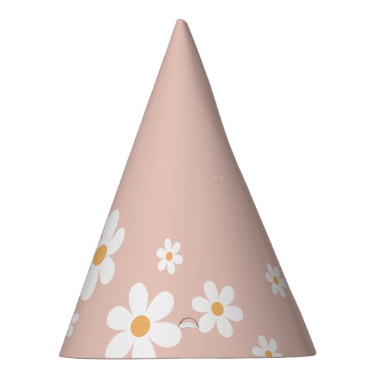 retro daisy boho roze Party Pet Feesthoedjes (Rechts)