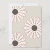 Retro Daisy Boho Terracotta Groovy 50e verjaardag Kaart (Achterkant)