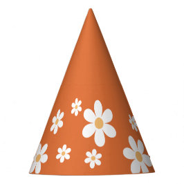 retro daisy boho verbrand Pet oranje partij Feesthoedjes