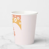 Retro Daisy Boho Wild One Rainbow Papieren Bekers (Links)