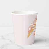 Retro Daisy Boho Wild One Rainbow Papieren Bekers (Rechts)