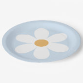 Retro daisy bord blauw boho papier borden (Gekanteld)