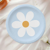 Retro daisy bord blauw boho papier borden