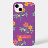Retro Daisy Bouquet in Paars Case-Mate iPhone Case (Achterkant)