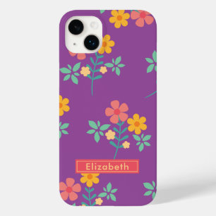 Retro Daisy Bouquet in Paars Case-Mate iPhone 14 Plus Hoesje