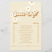 Retro Daisy bruiloft spel Flyer (Voorkant)