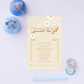 Retro Daisy bruiloft spel Flyer (Enkel)