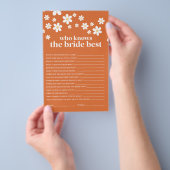 Retro Daisy bruiloftsfeest Game Flyer (Hand)