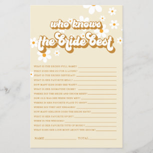 Retro Daisy bruiloftsfeest Game Flyer