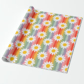 Retro Daisy Cadeaupapier (Uitgerold)