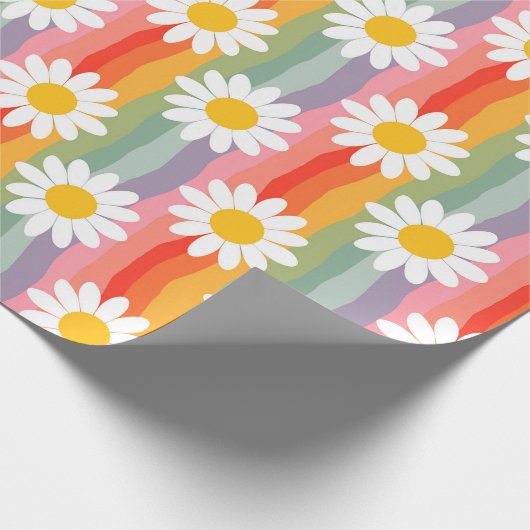 Retro Daisy Cadeaupapier (Hoek)