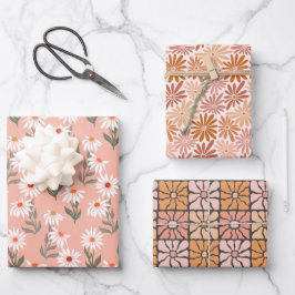 Retro Daisy Delight Inpakpapier Vel