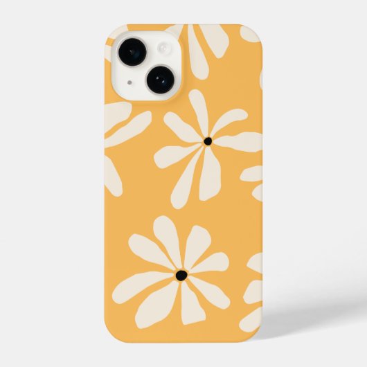 Retro Daisy Delight iPhone Case Hoesje (Achterkant)