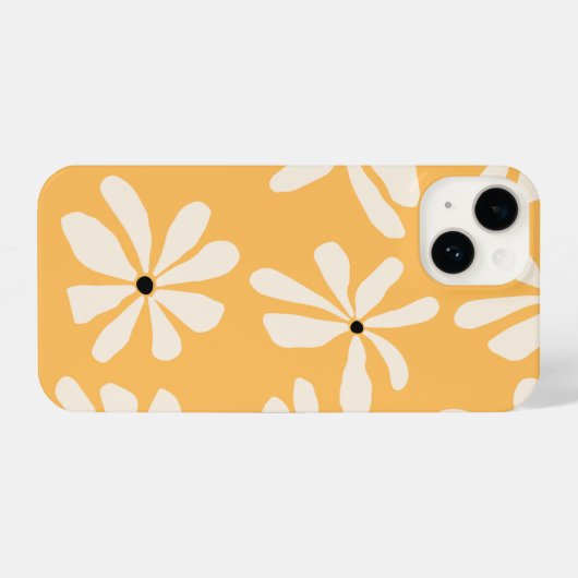 Retro Daisy Delight iPhone Case iPhone Hoesje (Achterkant horizontaal)