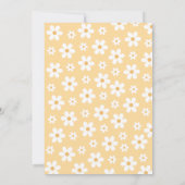 Retro Daisy DRIE Bloemen 3e Verjaardag Uitnodiging (Achterkant)