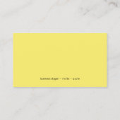 Retro Daisy en gele Filigree over Sinaasappel Visitekaartje (Achterkant)