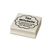 Retro Daisy Familienaam Retouradres Rubberstempel (Stempel)