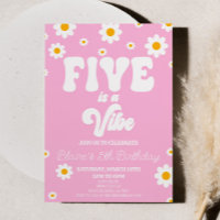 Retro Daisy Five is een vibe 5e verjaardagsfeestje