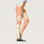 Retro  Daisy Floral Botanical 70S Abstrac Leggings<br><div class="desc">Retro  Daisy Floral Botanical 70S Abstract</div>