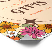 Retro Daisy Floral Groovy Hippie Cards & Gifts Poster (Hoek)