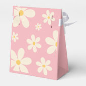 Retro Daisy floral kids verjaardag Bedankdoosjes (Achterkant)