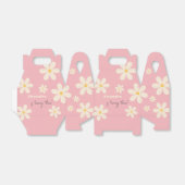 Retro Daisy floral kids verjaardag Bedankdoosjes (Uitgevouwen)