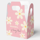 Retro Daisy floral kids verjaardag Bedankdoosjes (Geopend)