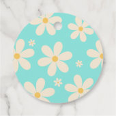 Retro Daisy floral kids verjaardag dank u Bedankjes Labels (Achterkant)