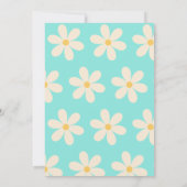 Retro Daisy floral kids verjaardag Kaart (Achterkant)