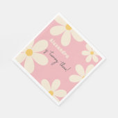 Retro Daisy floral kids verjaardag Servet (Hoek)