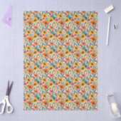 Retro Daisy Floral Tissue Paper Tissuepapier (Craft)