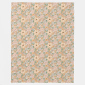 Retro Daisy Flower Pattern  Boho Bloemen Fleece Deken (Voorkant)