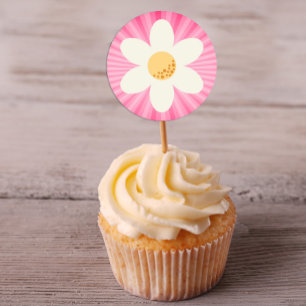 Retro Daisy Flower Sticker