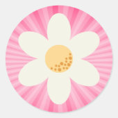 Retro Daisy Flower Sticker | Groovy jaren '70 Boho (Voorkant)