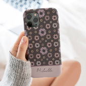 Retro Daisy Flowers, gepersonaliseerd met de naam Case-Mate iPhone Case