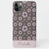 Retro Daisy Flowers, gepersonaliseerd met de naam  Case-Mate iPhone Case (Achterkant)