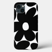 Retro Daisy Flowers in Black & White #1 #floral