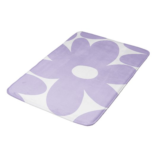 Retro Daisy Flowers in Lavender #1 #floral #art Badmat (Gekanteld)