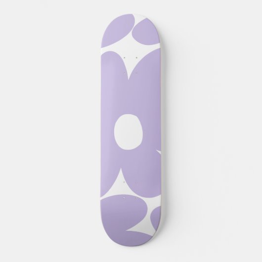 Retro Daisy Flowers in Lavender #1 #floral #art Persoonlijk Skateboard (Voorkant)